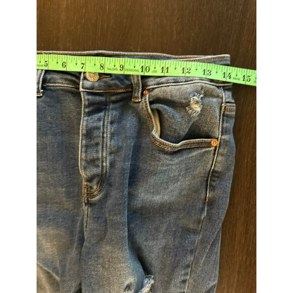 Monkey Ride Jeans Original Vintage Cropped Distressed Skinny Fit Size 9/29 - Picture 8 of 10